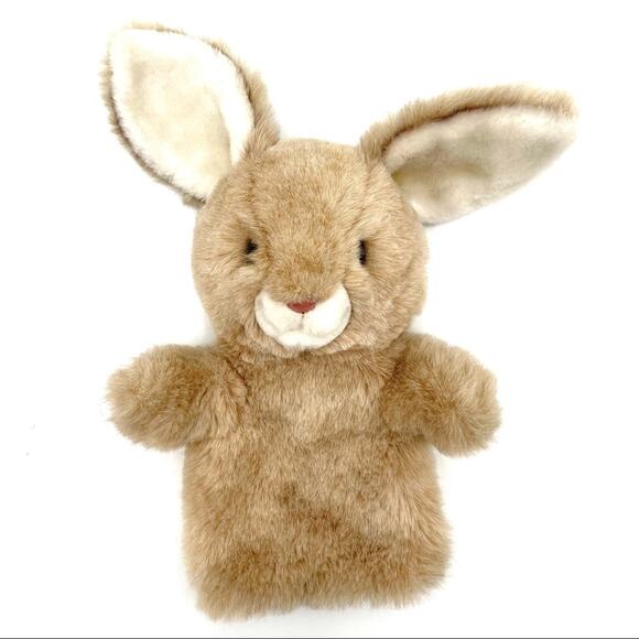BUNNY PUPPET Graphics International 1985 Vintage Stuffed Animal Easter Spring - Picture 1 of 13
